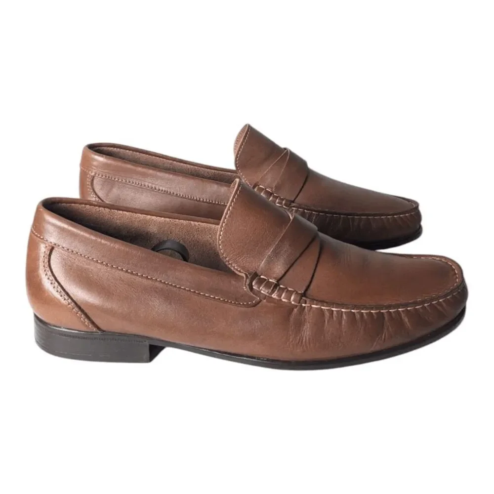 SANDRO MOSCOLONI Diego Brown Leather Loafer Size 11D